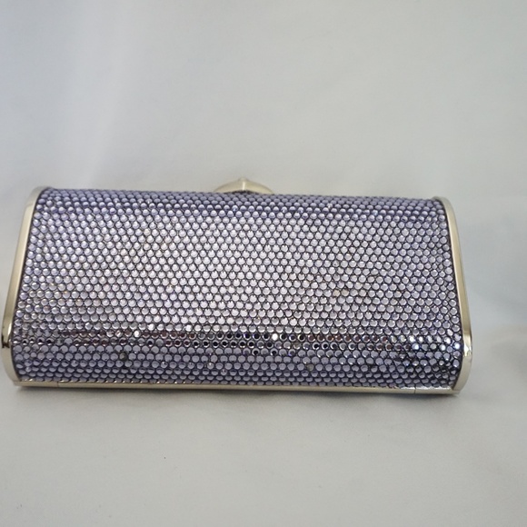 Judith Leiber Blue Crystal Embellished Minaudière - Picture 6 of 12